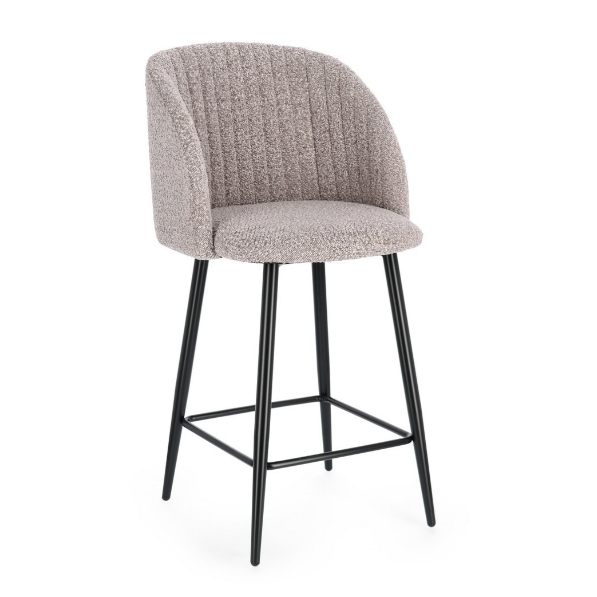 BT PRINCESS  Grey design Upholstered indoor bar stool